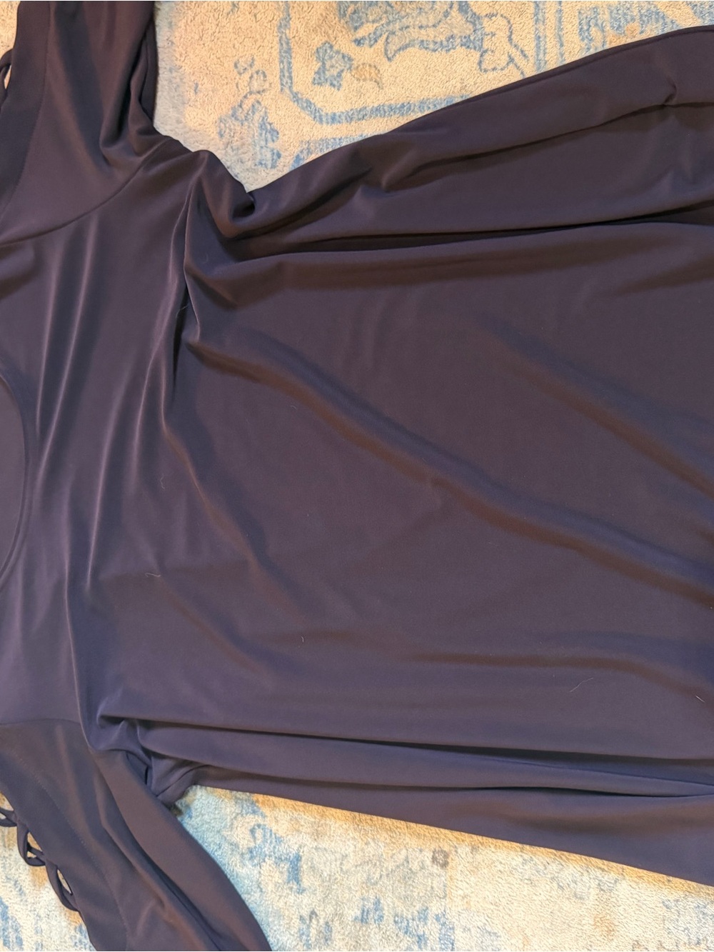 Sympli Navy Long Sleeve Scoop Neck Top